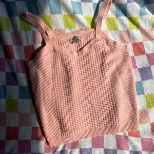 Sandy Liang for Target Pink Knit Crochet Tank Top Summer Fashion